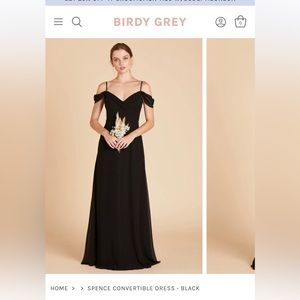 Birdy Grey Black Bridesmaid Dress- Large